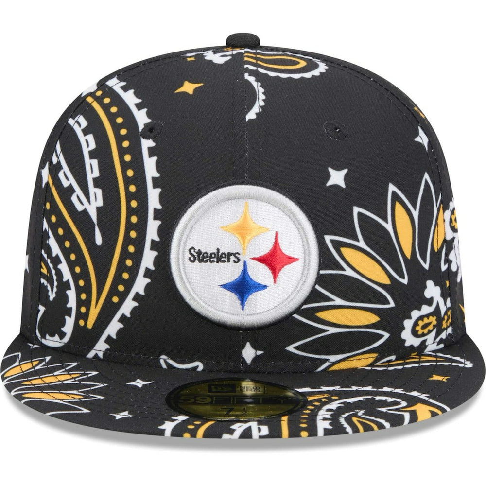 Pittsburgh Steelers New Era Paisley 59FIFTY Fitted Hat Black