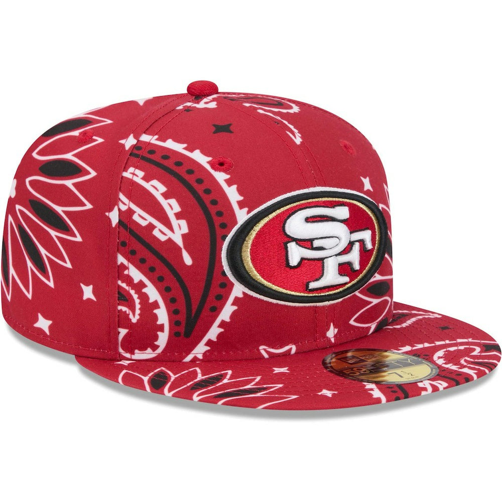 San Francisco 49ers New Era Paisley 59FIFTY Fitted Hat Scarlet