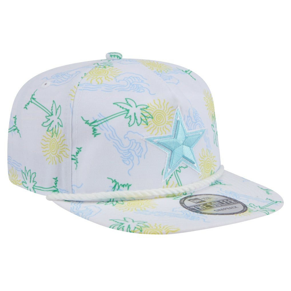 Dallas Cowboys New Era Vacay Golfer Snapback Hat White