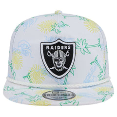 Las Vegas Raiders New Era Vacay Golfer Snapback Hat White