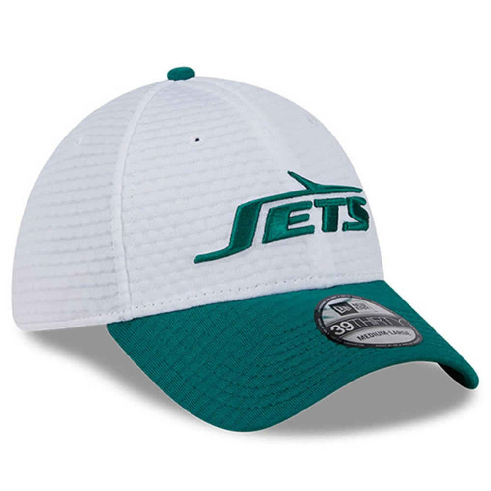 New York Jets New Era 2024 NFL Training Camp 39THIRTY Flex Hat White/Green