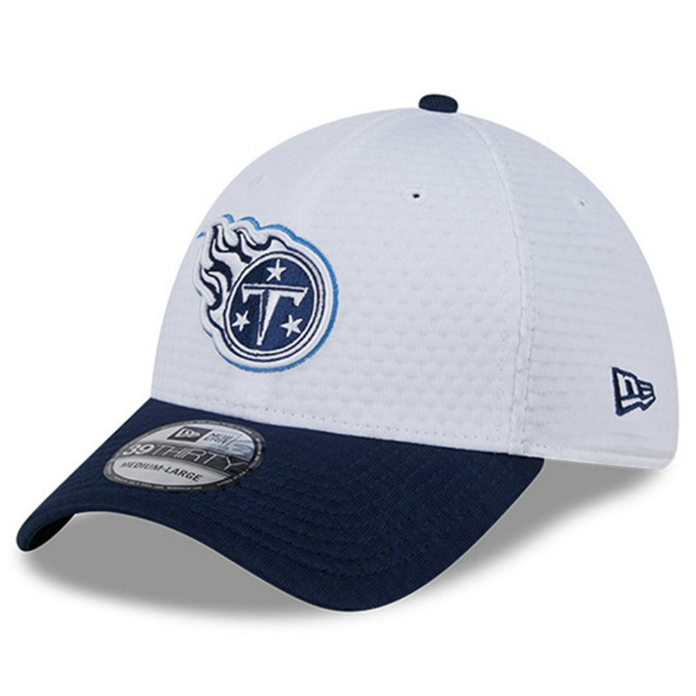 Tennessee Titans New Era 2024 NFL Training Camp 39THIRTY Flex Hat White/Navy