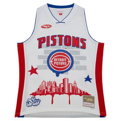 Detroit Pistons x Tats Cru Hardwood Classics Fashion Jersey for sale White | Mitchell & Ness online