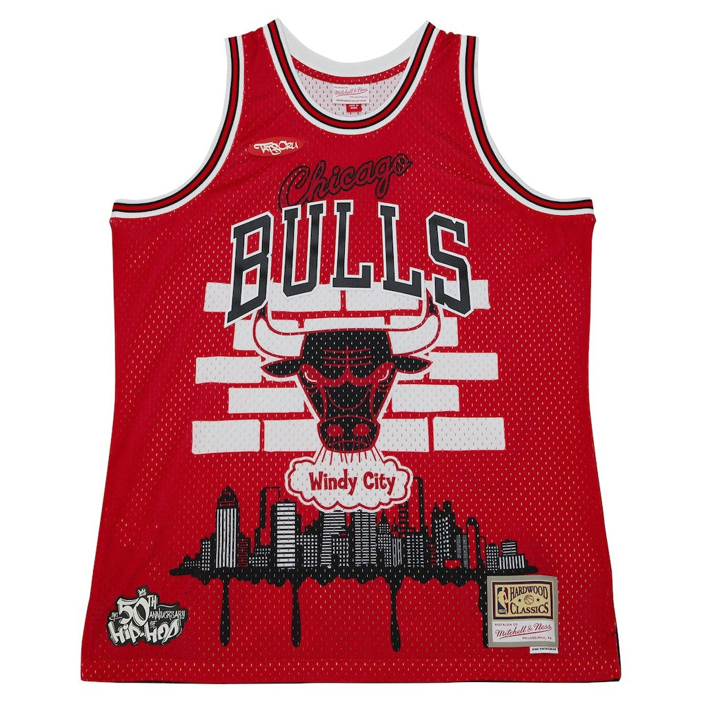 Chicago Bulls x Tats Cru Hardwood Classics Fashion Jersey for sale Red | Mitchell & Ness Lifestyle