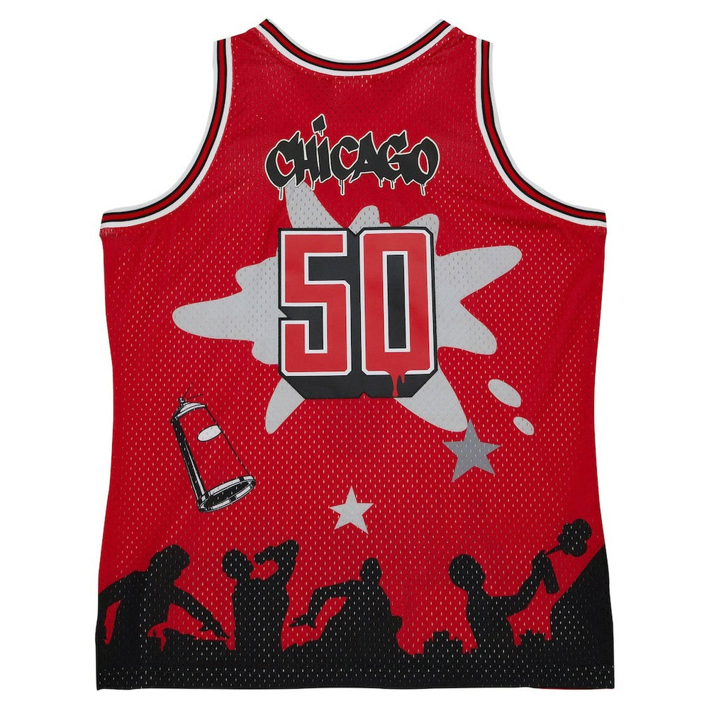 Chicago Bulls x Tats Cru Hardwood Classics Fashion Jersey for sale Red | Mitchell & Ness Lifestyle