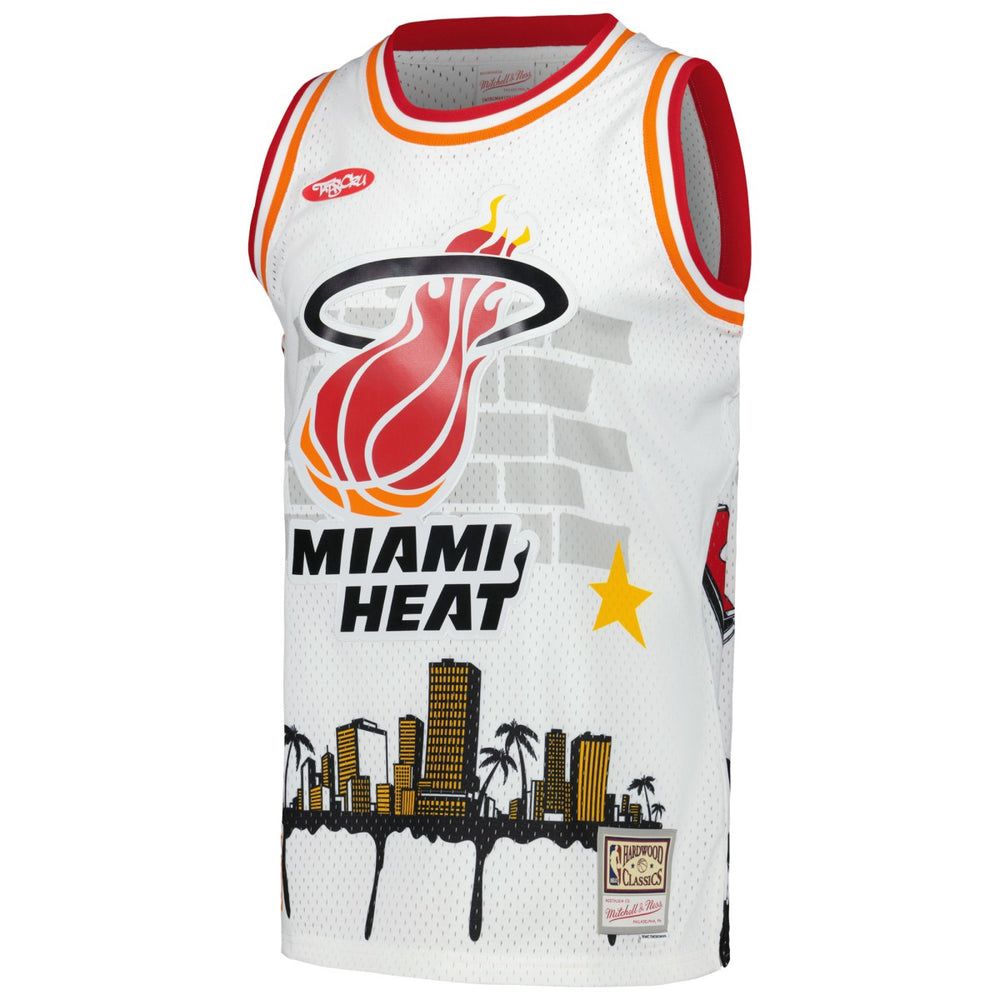 Miami Heat x Tats Cru Hardwood Classics Fashion Jersey White | Mitchell & Ness Near Me