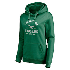 Fanatics Philadelphia Eagles Women's Gridiron Classics Vintage Arch Pullover Hoodie Kelly Green