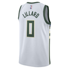 Damian Lillard Milwaukee Bucks Unisex Swingman Player Jersey Association Edition White | Nike Near Me