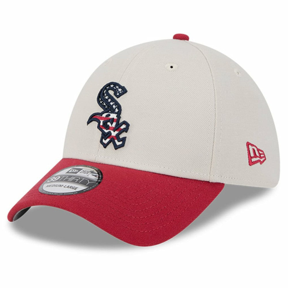 Chicago White Sox New Era 2024 Fourth of July 39THIRTY Flex Hat - Khaki/Red - New Era Online