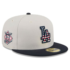 Los Angeles Dodgers New Era 2024 Fourth of July 59FIFTY Fitted Hat - Khaki/Black - New Era Lifestyle
