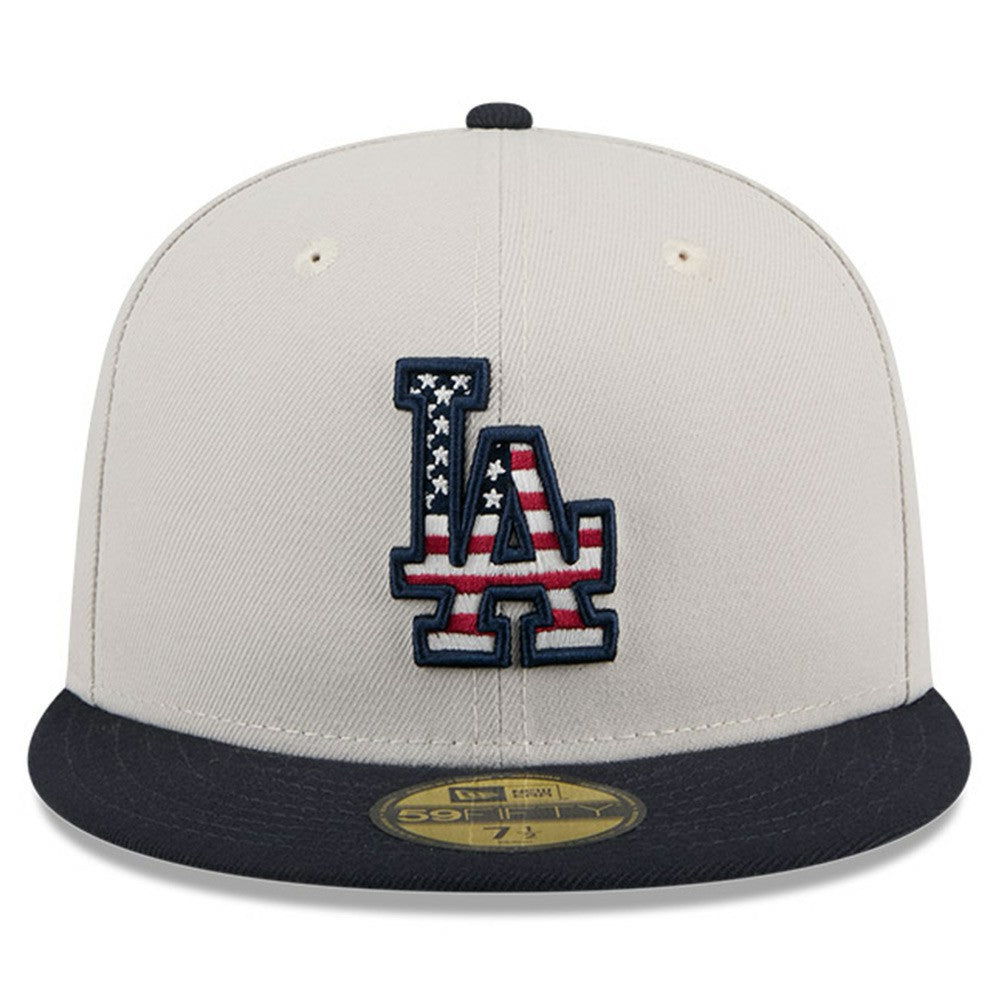 Los Angeles Dodgers New Era 2024 Fourth of July 59FIFTY Fitted Hat - Khaki/Black - New Era Lifestyle