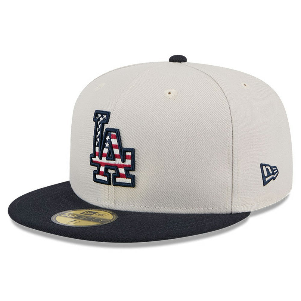 Los Angeles Dodgers New Era 2024 Fourth of July 59FIFTY Fitted Hat - Khaki/Black - New Era Lifestyle