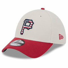 Pittsburgh Pirates New Era 2024 Fourth of July 39THIRTY Flex Hat - Khaki/Red - New Era Lifestyle
