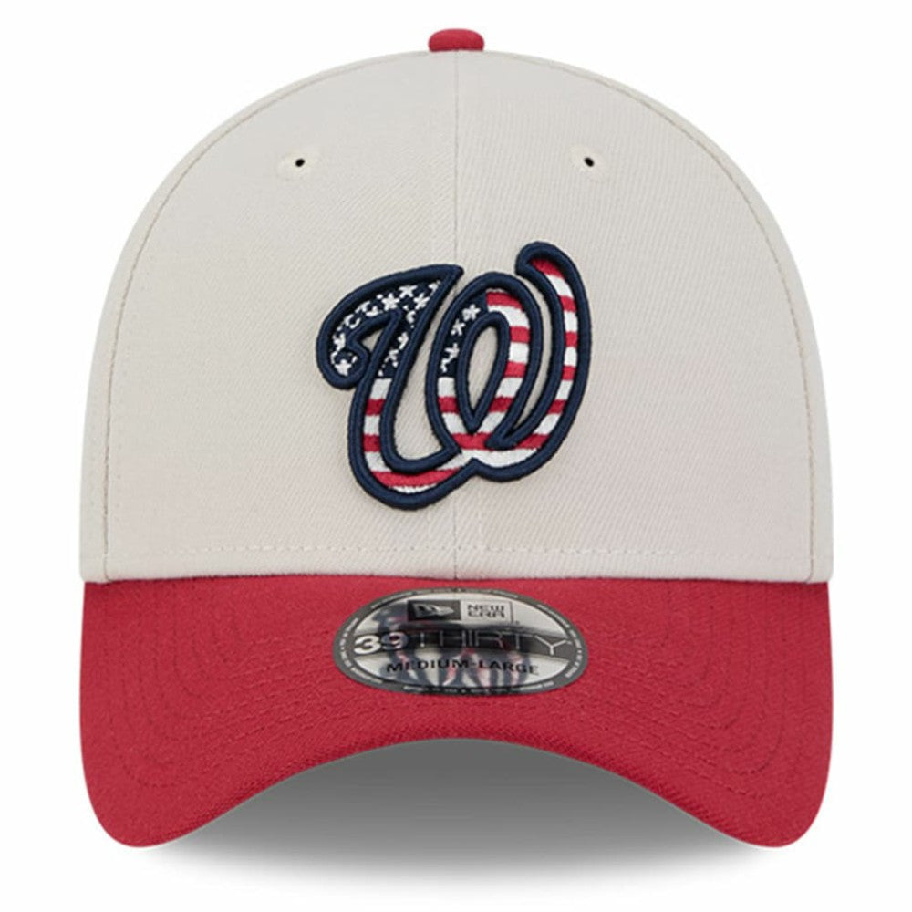 Washington Nationals New Era 2024 Fourth of July 39THIRTY Flex Hat - Khaki/Red - New Era Discount