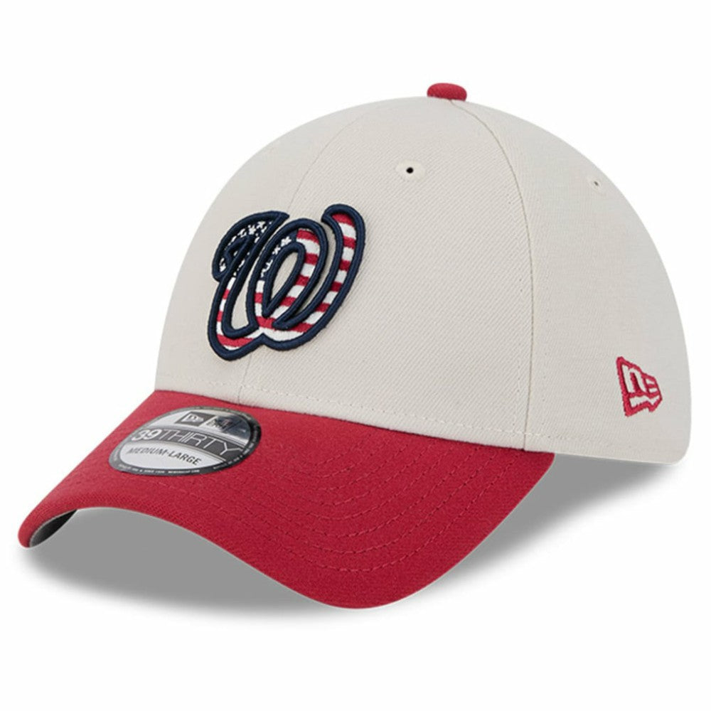 Washington Nationals New Era 2024 Fourth of July 39THIRTY Flex Hat - Khaki/Red - New Era Discount