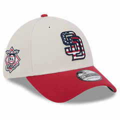 San Diego Padres New Era 2024 Fourth of July 39THIRTY Flex Hat - Khaki/Red - New Era on Sale
