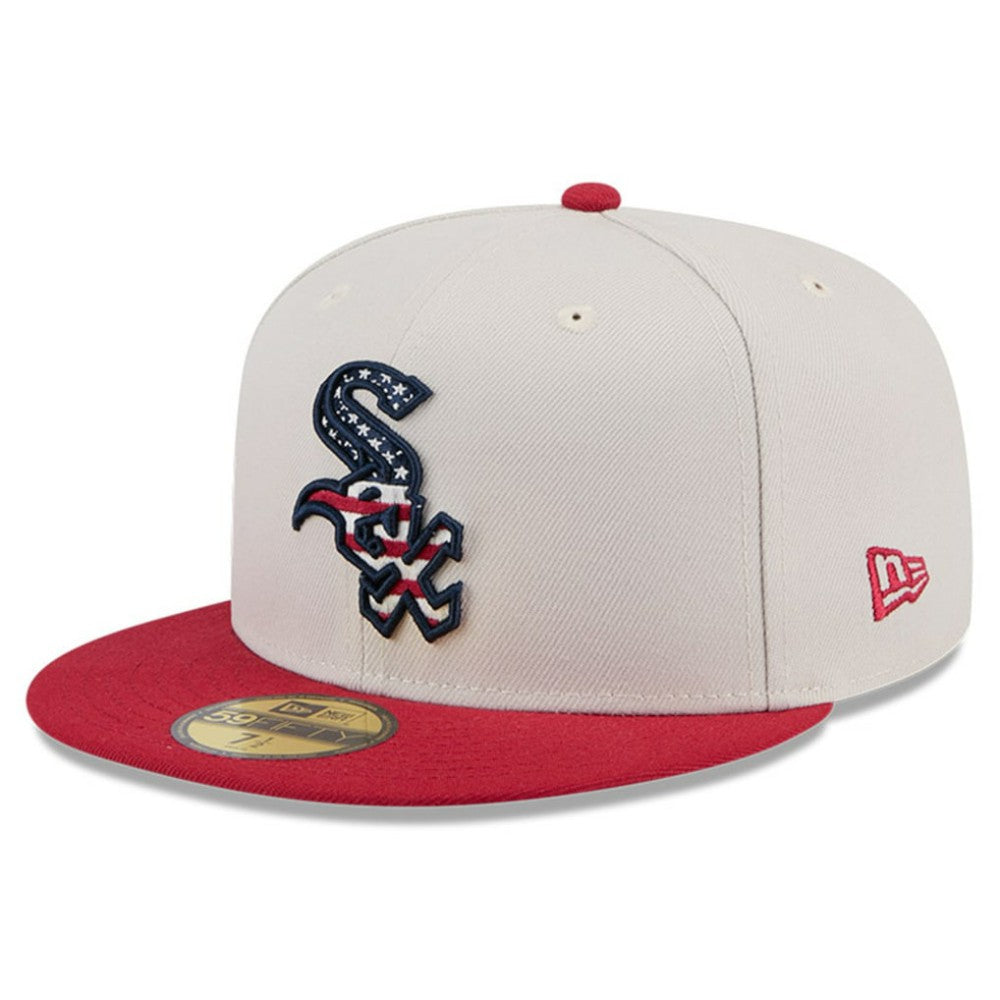 Chicago White Sox New Era 2024 Fourth of July 59FIFTY Fitted Hat - Khaki/Red - New Era on Sale