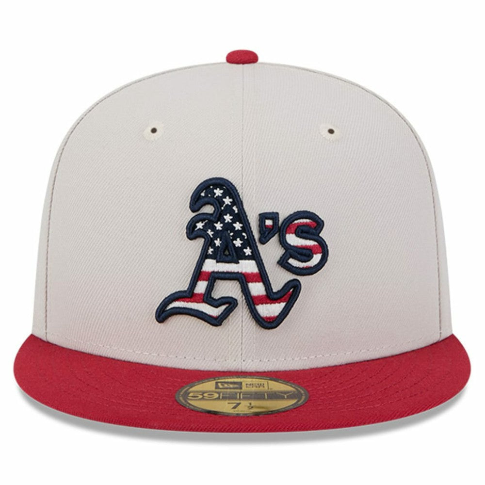 Athletics New Era 2024 Fourth of July 59FIFTY Fitted Hat - Khaki/Red - New Era Online