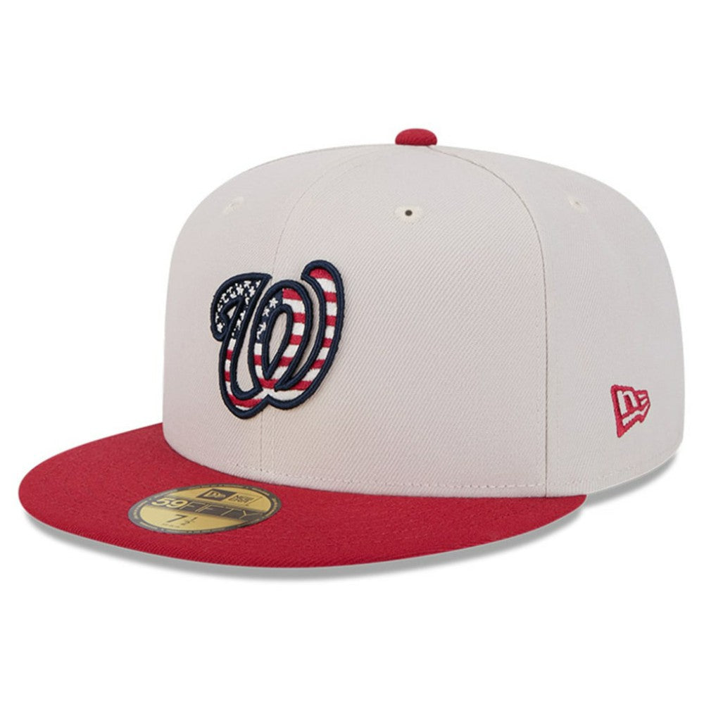 Washington Nationals New Era 2024 Fourth of July 59FIFTY Fitted Hat - Khaki/Red - New Era Lifestyle