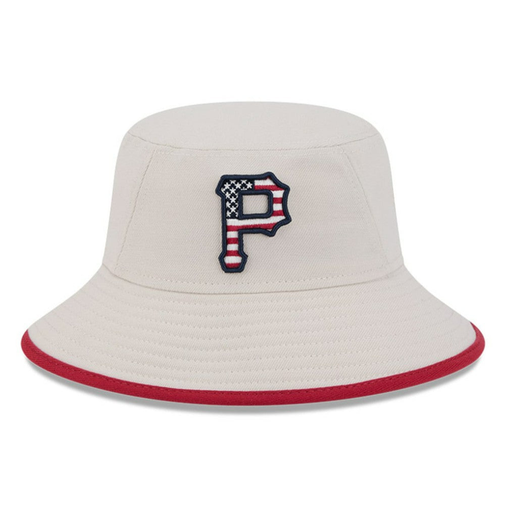 Pittsburgh Pirates New Era 2024 Fourth of July Bucket Hat - Khaki - New Era Discount