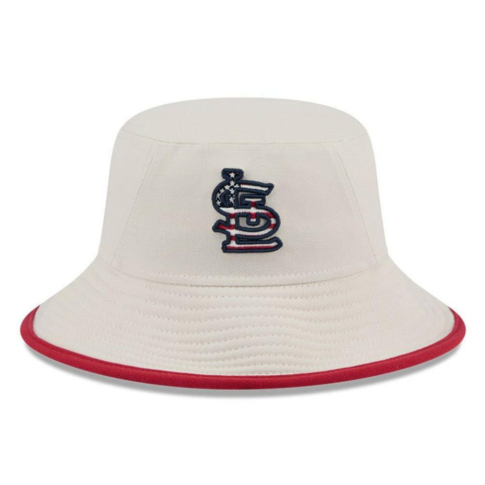 St. Louis Cardinals New Era 2024 Fourth of July Bucket Hat - Khaki - New Era Online