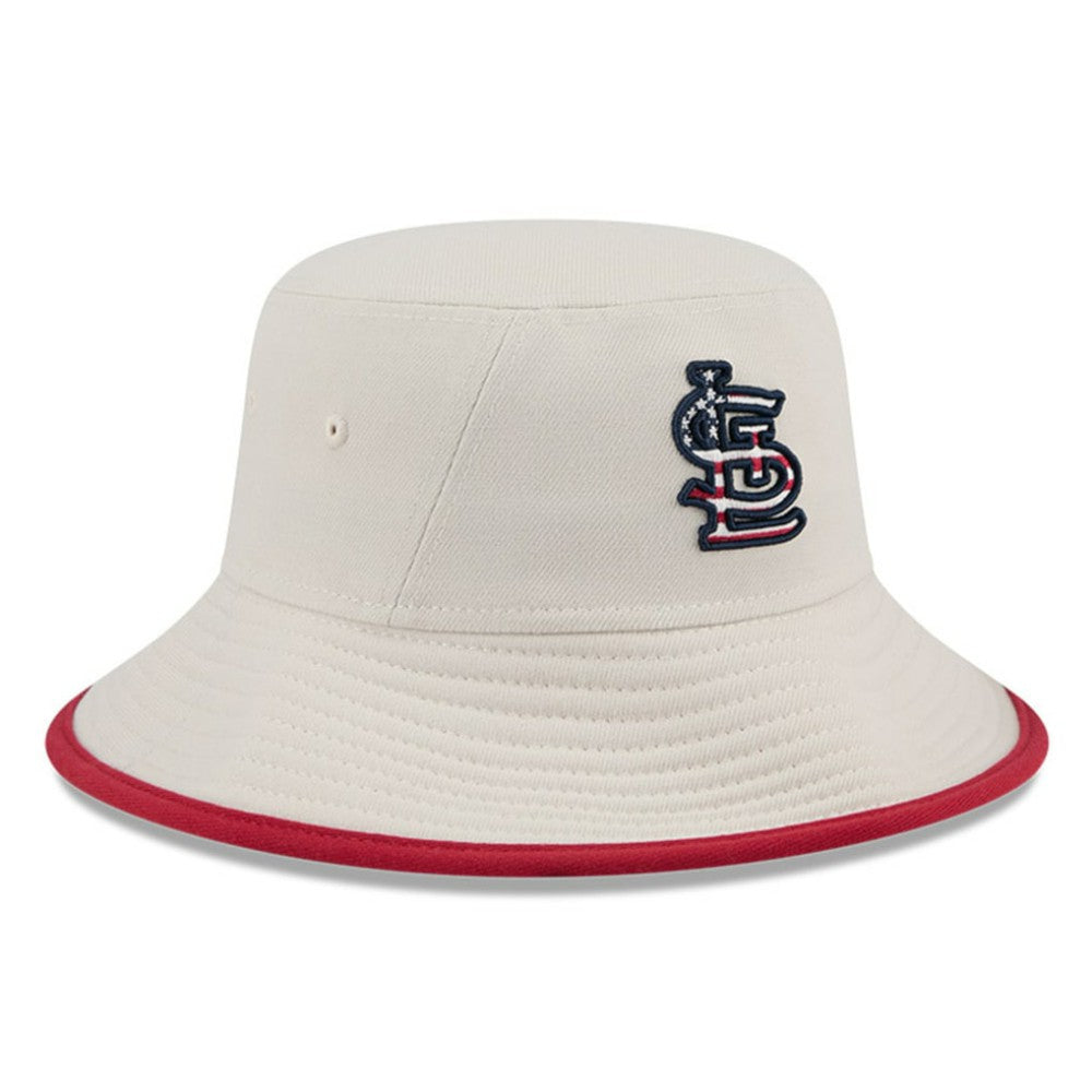 St. Louis Cardinals New Era 2024 Fourth of July Bucket Hat - Khaki - New Era Online