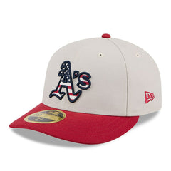 Athletics New Era 2024 Fourth of July Low Profile 59FIFTY Fitted Hat - Khaki/Red - New Era Online