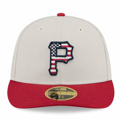 Pittsburgh Pirates New Era 2024 Fourth of July Low Profile 59FIFTY Fitted Hat - Khaki/Red - New Era Online
