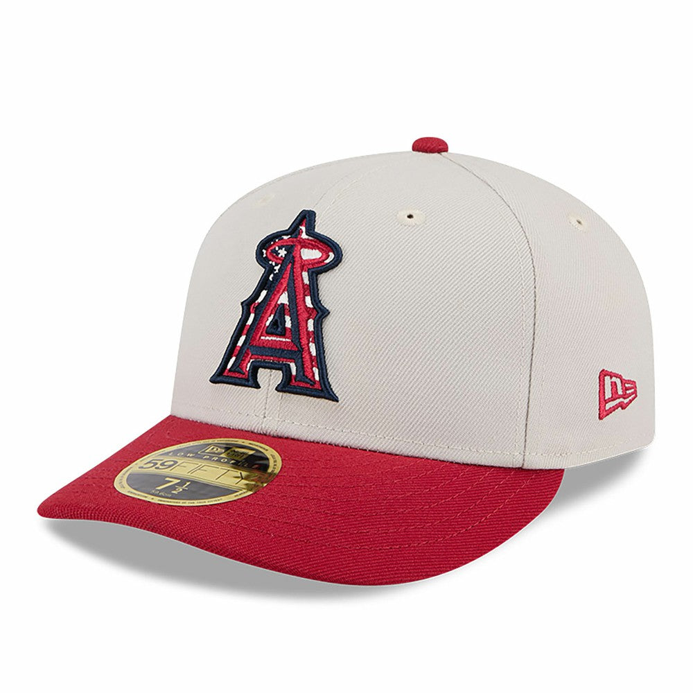 Los Angeles Angels New Era 2024 Fourth of July Low Profile 59FIFTY Fitted Hat - Khaki/Red - New Era Lifestyle