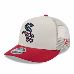 Chicago White Sox New Era 2024 Fourth of July Trucker Low Profile 9FIFTY Snapback Hat - Khaki/Red - New Era Online