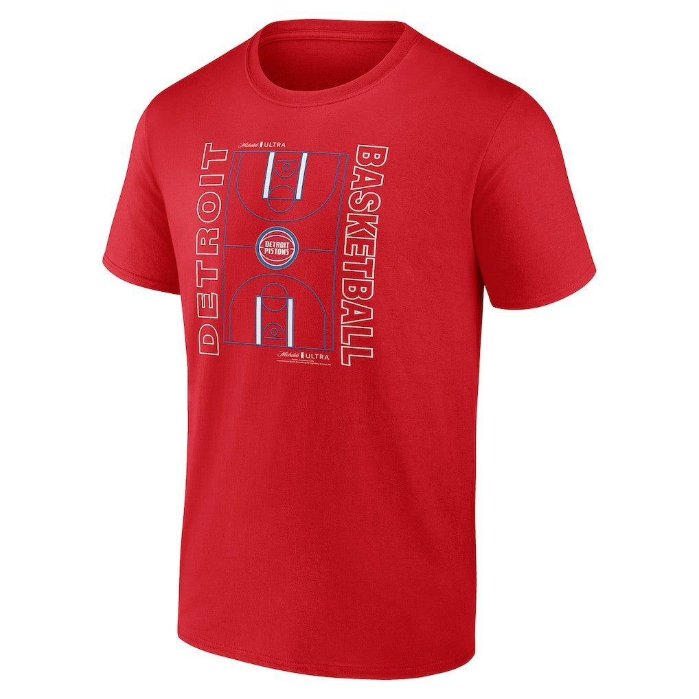Detroit Pistons Michelob Ultra Full Court T-Shirt - Red