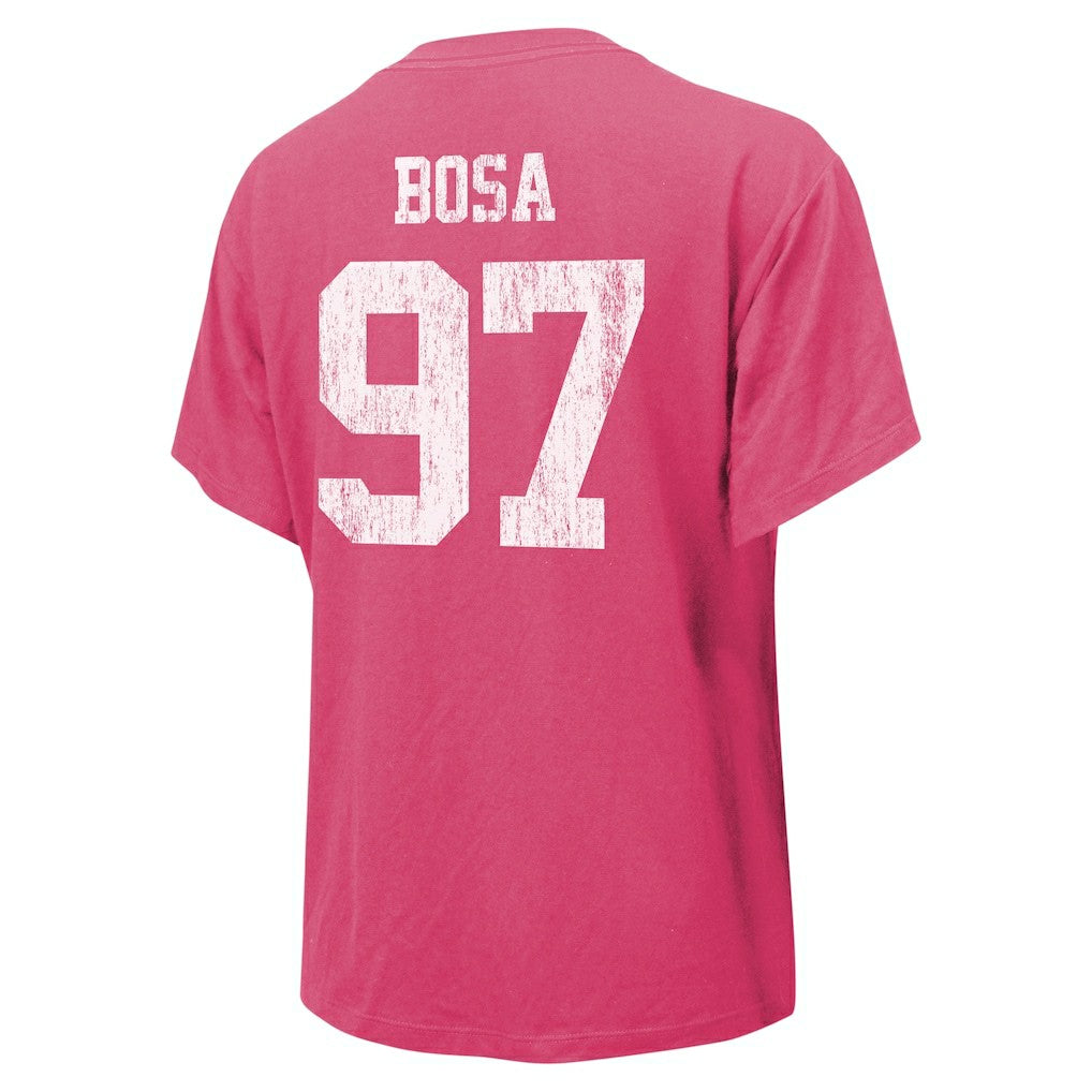 Nick Bosa San Francisco 49ers Majestic Threads Women's Name & Number T-Shirt Pink
