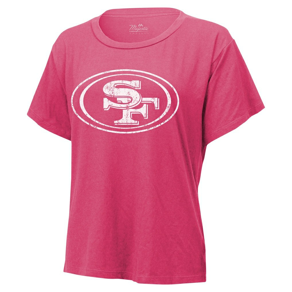 Brock Purdy San Francisco 49ers Majestic Threads Women's Name & Number T-Shirt Pink