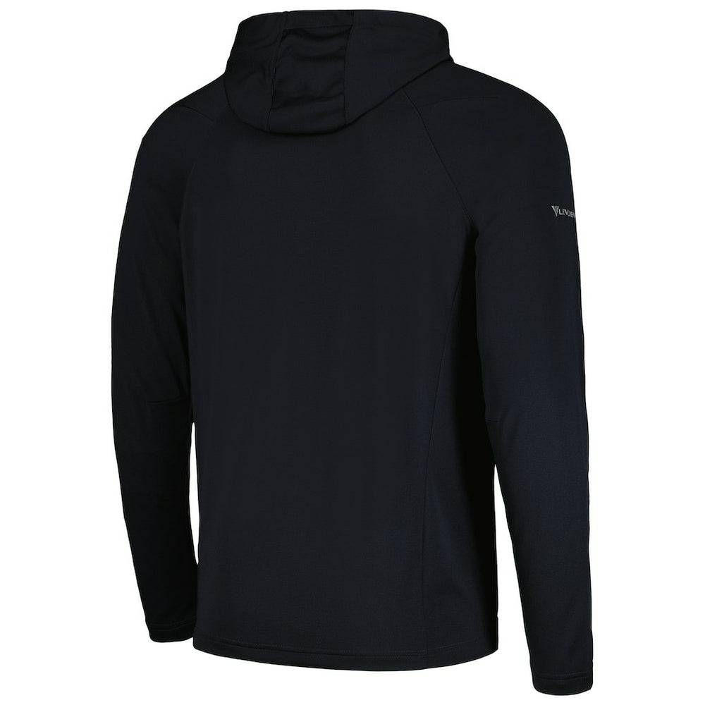 Brooklyn Nets Levelwear Zander Hoodie Raglan Quarter-Zip Top Black