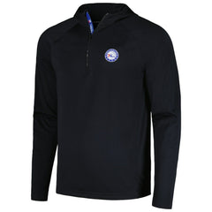 Philadelphia 76ers Levelwear Zander Hoodie Raglan Quarter-Zip Top Black