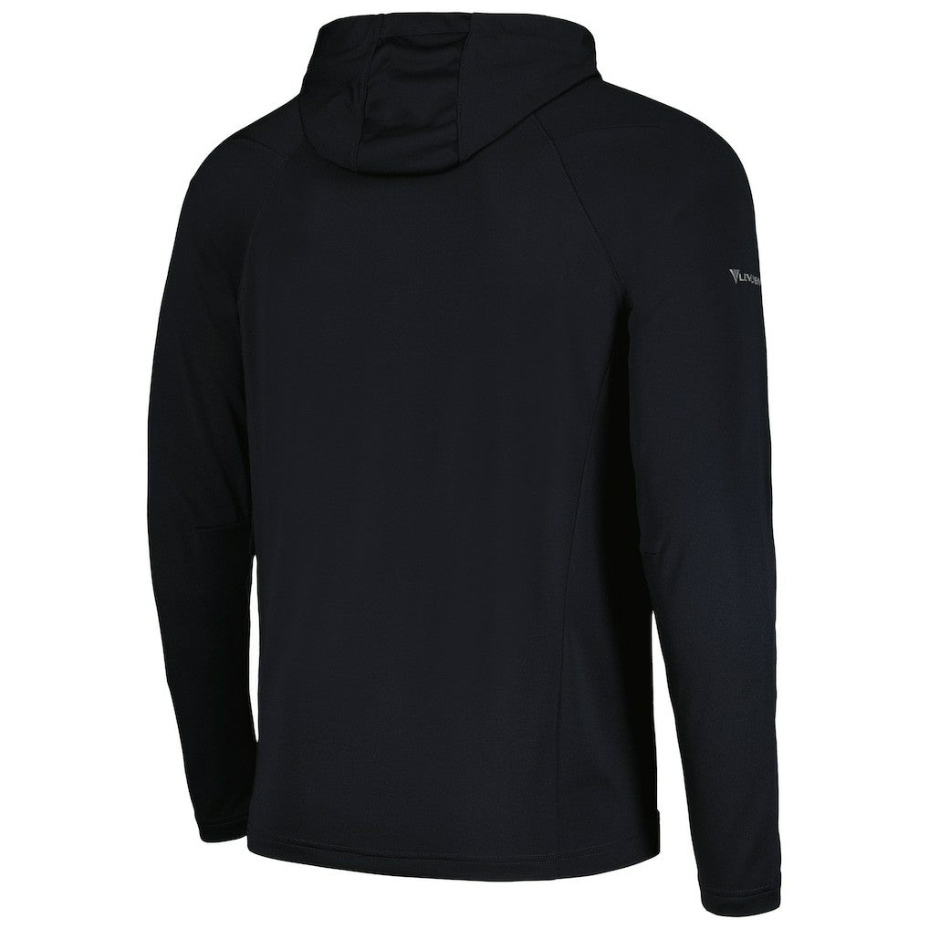 Philadelphia 76ers Levelwear Zander Hoodie Raglan Quarter-Zip Top Black