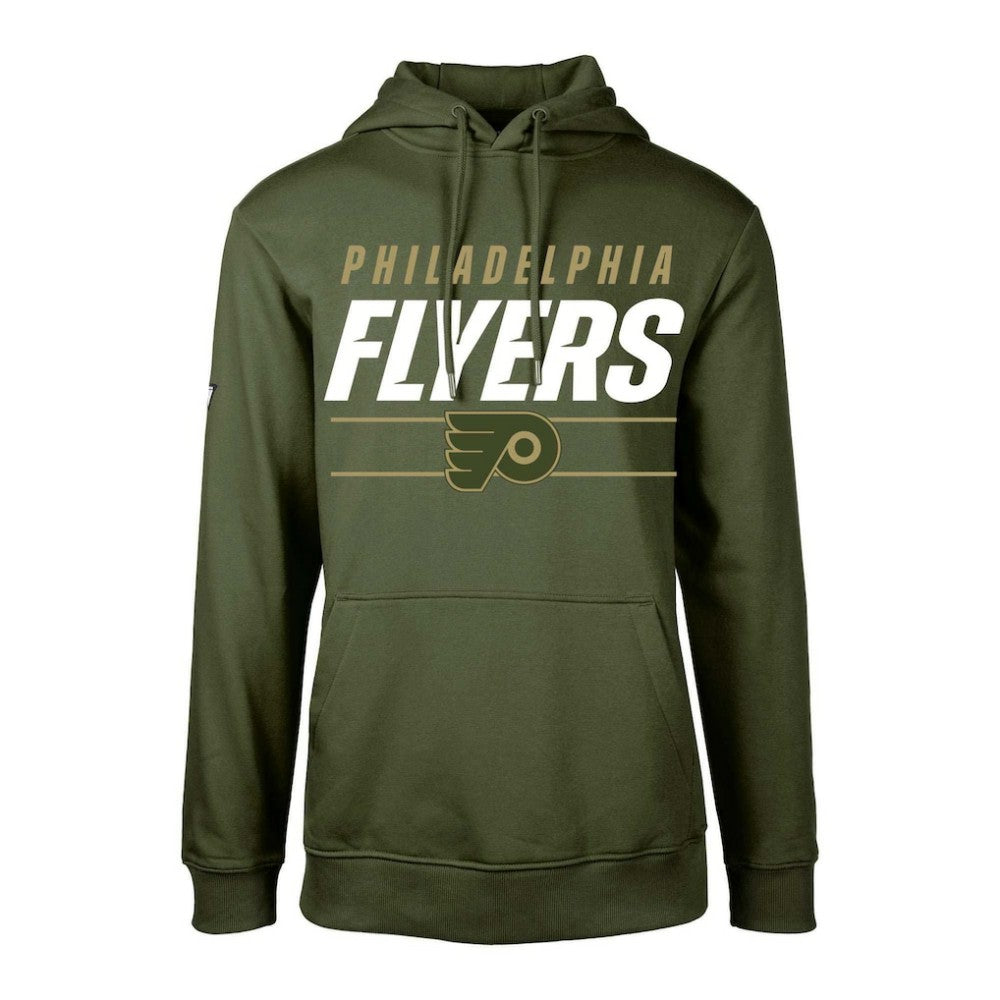 Philadelphia Flyers Levelwear Youth Podium Fleece Pullover Hoodie - Olive - NHL 200791944