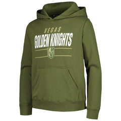 Vegas Golden Knights Levelwear Youth Podium Fleece Pullover Hoodie - Olive - NHL 200791949