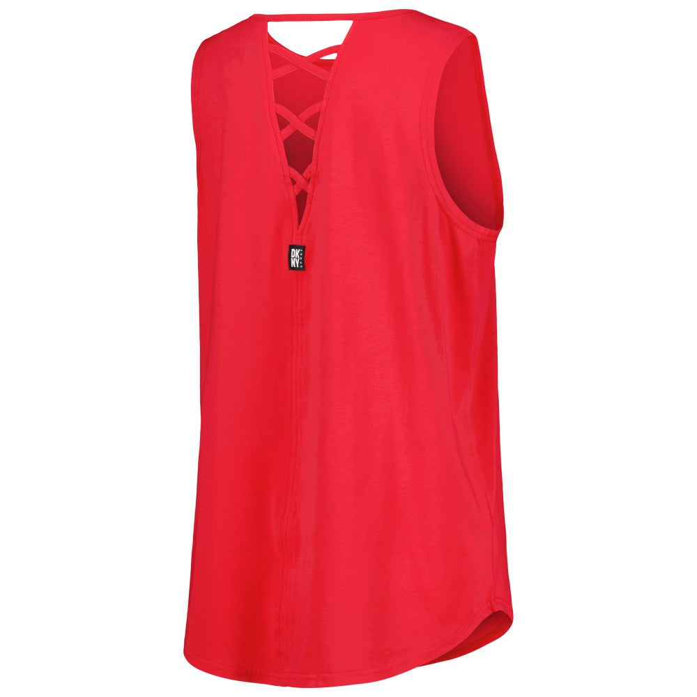 Los Angeles Angels DKNY Sport Women's Claire Fashion Tri-Blend Tank Top - Red - MLB on Sale