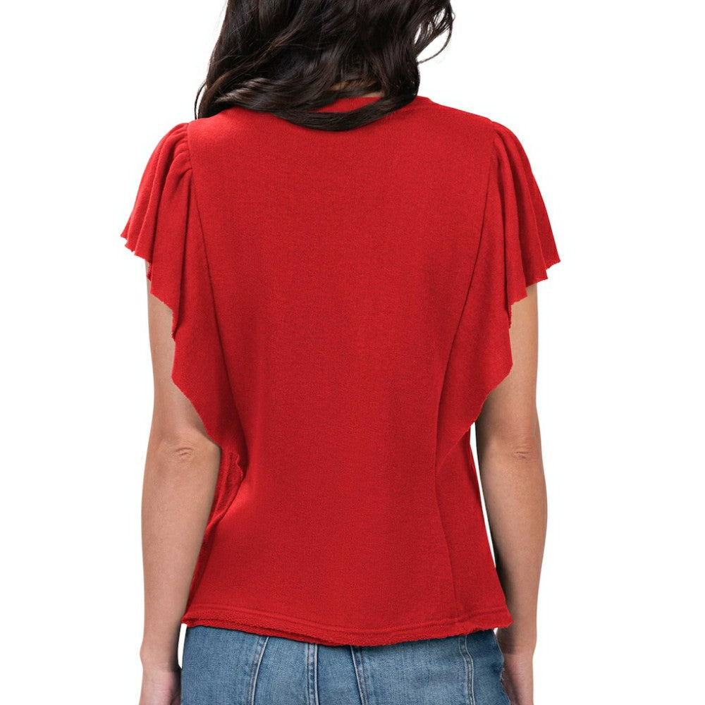 Washington Nationals G-III 4Her by Carl Banks Women's Crowd Wave T-Shirt - Red - MLB Lifestyle