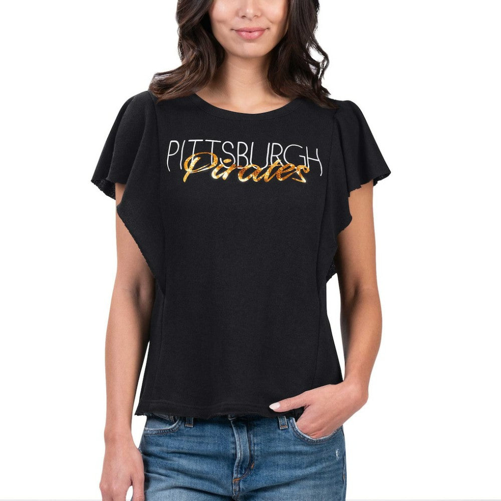 Pittsburgh Pirates G-III 4Her by Carl Banks Women's Crowd Wave T-Shirt - Black - MLB Discount