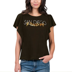 San Diego Padres G-III 4Her by Carl Banks Women's Crowd Wave T-Shirt - Brown - MLB on Sale