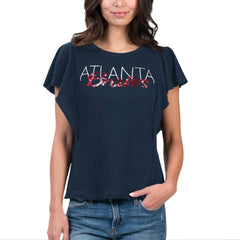 Atlanta Braves G-III 4Her by Carl Banks Women's Crowd Wave T-Shirt - Navy - MLB Discount