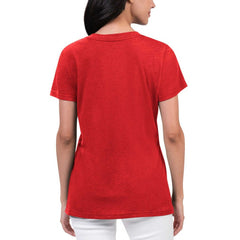 Washington Nationals G-III 4Her by Carl Banks Women's Key Move V-Neck T-Shirt - Red - MLB Discount