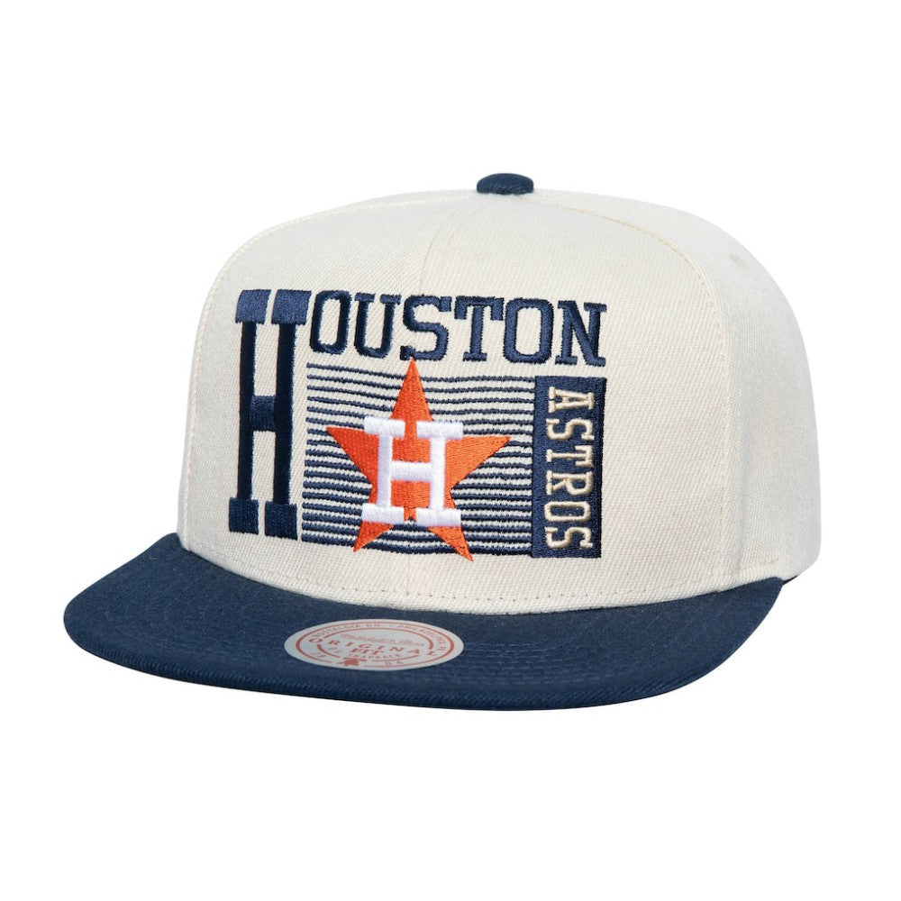 Houston Astros Mitchell & Ness Cooperstown Collection Speed Zone Snapback Hat - Cream - Mitchell & Ness Discount