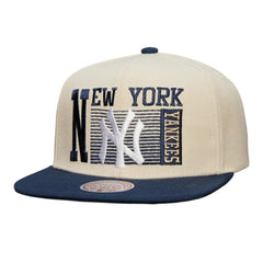 New York Yankees Mitchell & Ness Cooperstown Collection Speed Zone Snapback Hat - Cream - Mitchell & Ness Discount