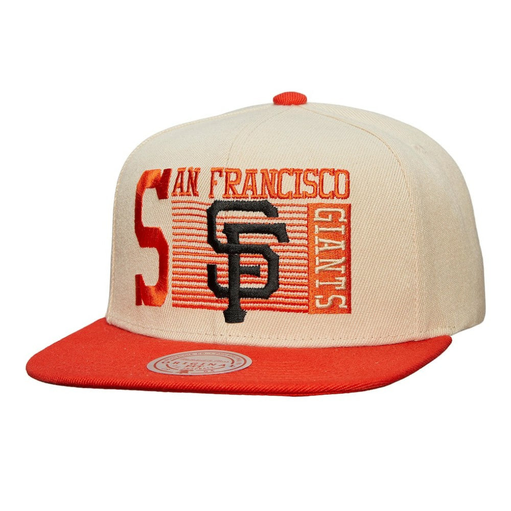 San Francisco Giants Mitchell & Ness Cooperstown Collection Speed Zone Snapback Hat - Cream - Mitchell & Ness Discount