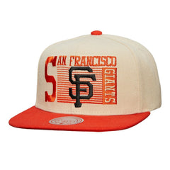 San Francisco Giants Mitchell & Ness Cooperstown Collection Speed Zone Snapback Hat - Cream - Mitchell & Ness Discount