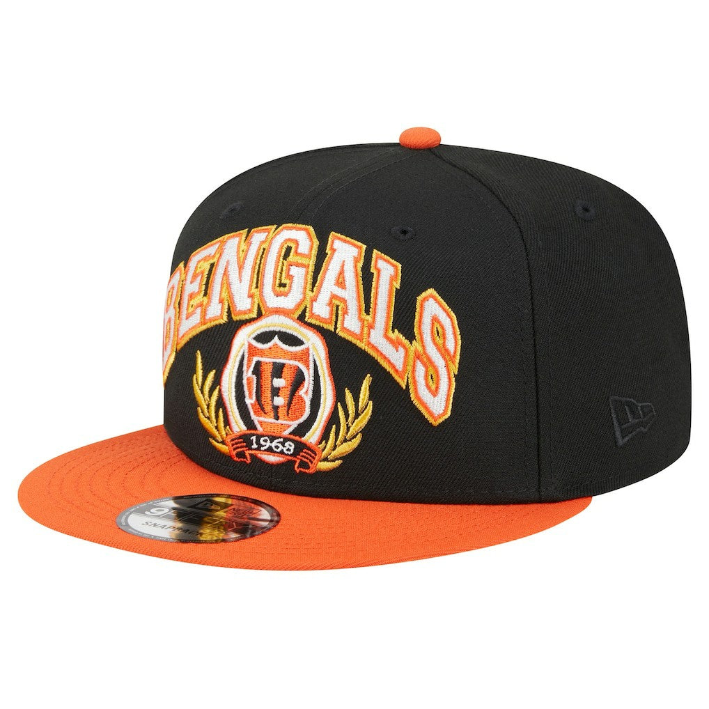Cincinnati Bengals New Era Team Establish 9FIFTY Snapback Hat Black/Orange