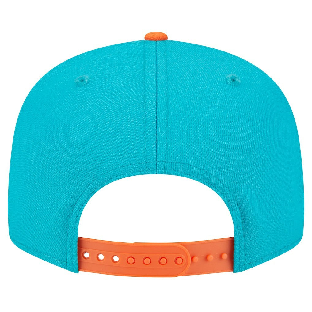 Miami Dolphins New Era Team Establish 9FIFTY Snapback Hat Aqua/Orange